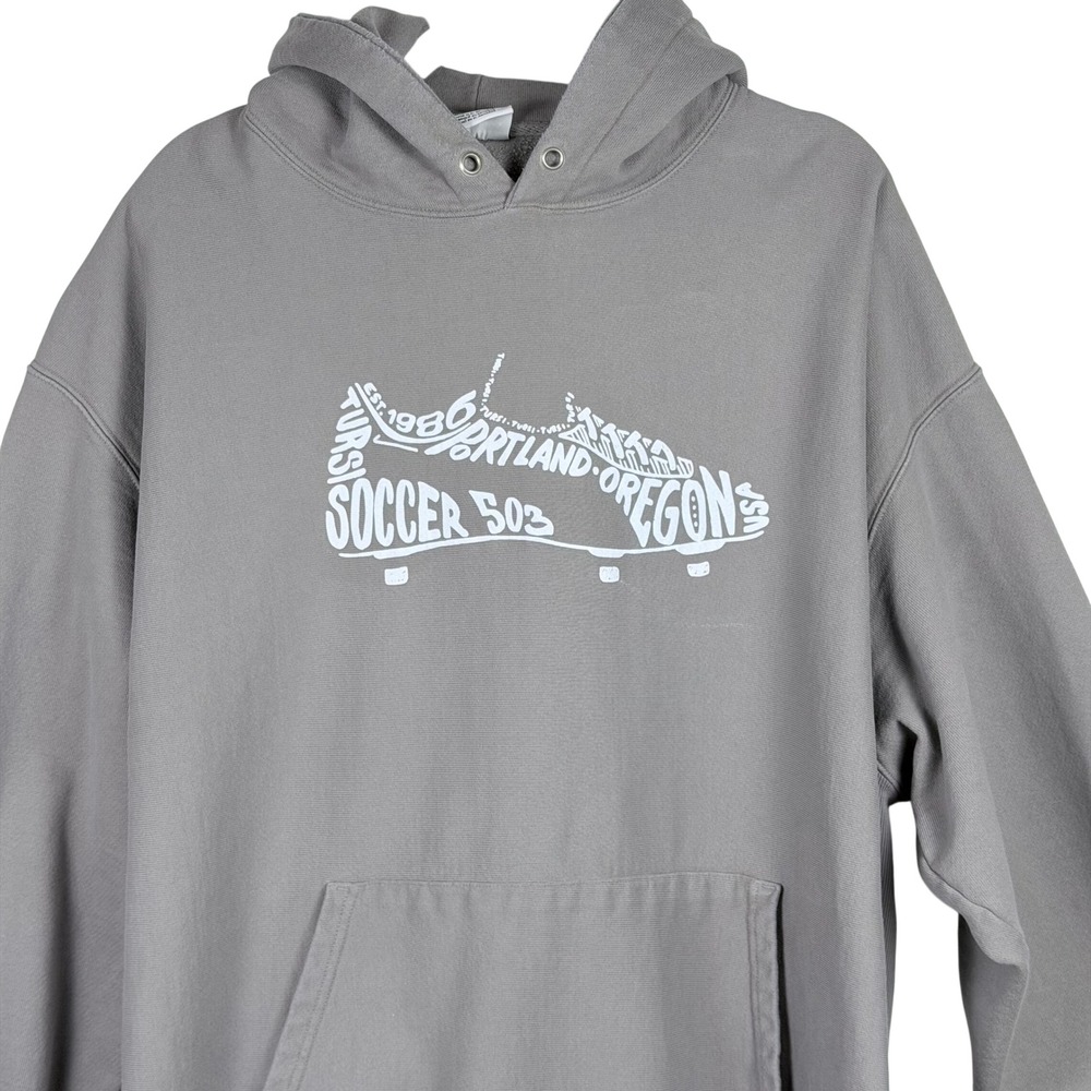 Champion Reverse Weave Portland Oregon Hoodie 3XL Grey Oversized Streetwear - Picture 2 of 12